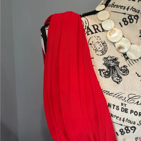 Lulu's Vibrant Red Backless Dress Size Large - Picture 5 of 13